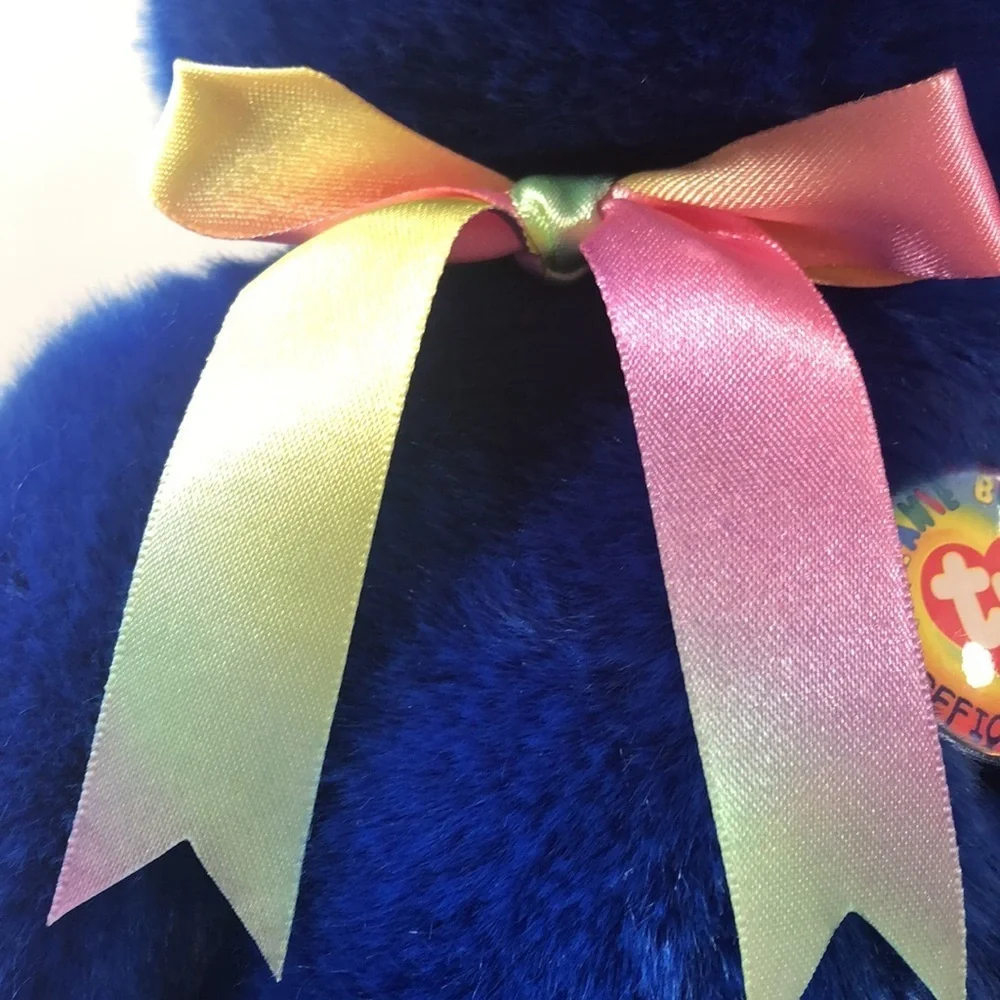 TY Beanie Buddy Clubby the Royal Blue TY Club Bear 14” 90’s Y2K Collectible NWOT